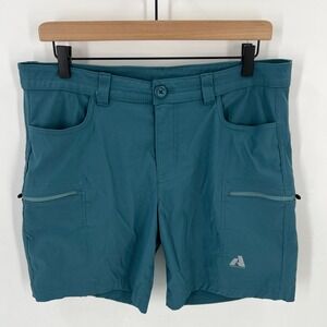 Eddie Bauer First Ascent Shorts 12 Teal Gorpcore Hiking Technical Performance